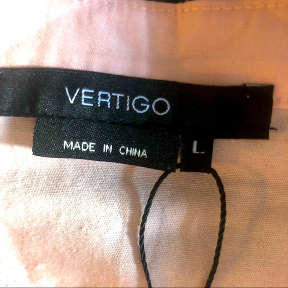NWT, Vertigo Pink Embroidered Bubble Blouse L - Picture 8 of 8